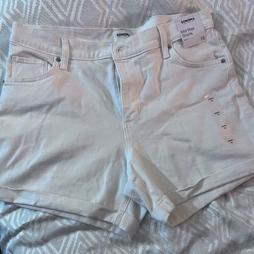Sonoma Classic White Denim Shorts